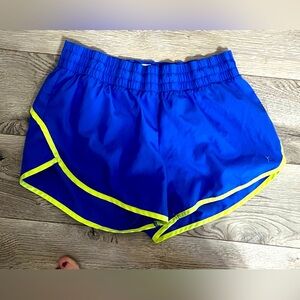 Danskin Women's Blue and Yellow Athletic Shorts